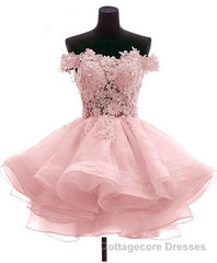 Mini Tulle Lace Short Prom Dress, Homecoming Dress