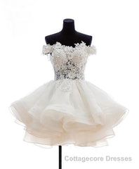 Mini Tulle Lace Short Prom Dress, Homecoming Dress