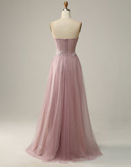 A-Line Sweetheart Neckline Long Prom Dress With Appliques