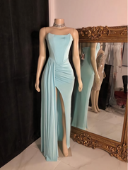 Strapless Simple Mermaid Long Prom Dresses