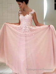 A-Line/Princess Sweetheart Floor-Length Tulle Evening Dresses With Appliques Lace