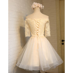 Adorable Knee Length Tulle with Lace Applique Party Dresses, Homecoming Dresses