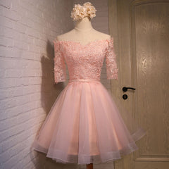 Adorable Knee Length Tulle with Lace Applique Party Dresses, Homecoming Dresses