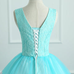 Adorable Light Blue Tulle with Flowers Floor Length Ball Gown Formal Dresses, Blue Sweet 16 Dresses