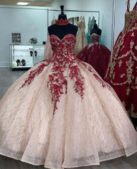 Ball Gown Long Prom Dresses Princess Quinceanera Dresses