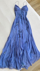 Blue long prom Dresses, evening Dresses,Satin party Dresses, formal Dresses