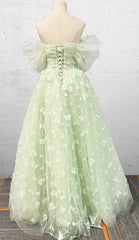 Boho A-Line Sweetheart Green Floor-Length Quinceanera Dresses With Petticoat