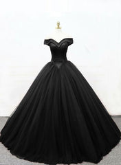 Black Princess Ball Gown Black Formal Prom Dresses