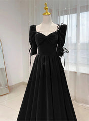 Charming A-line Velvet Long Party Dresses, A-line Floor Length Wedding Party Dresses