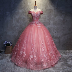 Charming Ball Gown Off-The-Shoulder Tulle Sweet 16 Dresses, Quinceanera Dresses