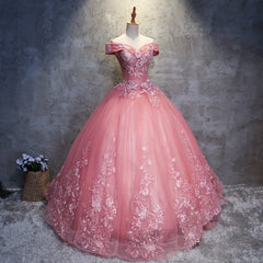 Charming Ball Gown Off-The-Shoulder Tulle Sweet 16 Dresses, Quinceanera Dresses