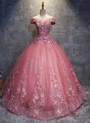 Charming Ball Gown Off-The-Shoulder Tulle Sweet 16 Dresses, Quinceanera Dresses