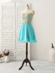 Cute Green Lace Applique Short Prom Dress Green Homecoming Dress