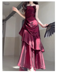 Fishtail Prom Dress French Style Straps Evening Dress