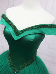 Dark Green Princess Long Formal Dresses Green Party Dresses Sweet 16 Dresses prom Dresses shops