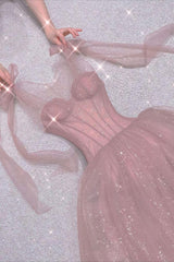 Princess Pink Long Prom Dresses