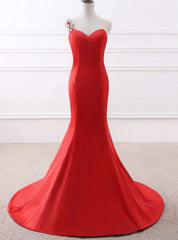 Evening Dresses Red Elegant Floor-length Party Prom Dresses With Bow