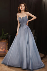 Stylish satin long prom Dresses A line evening Dresses