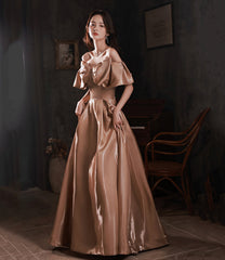 Lovely Bow Satin Long Ball Gown Formal Dresses