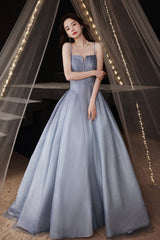 Stylish satin long prom Dresses A line evening Dresses