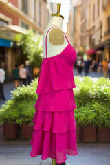 Fuchsia Homecoming Dresses Sweetheart A-line Spaghetti Straps Mini Cocktail Party Dresses for Teens