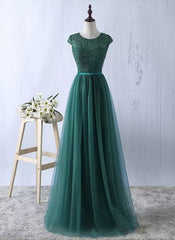 Lace and Tulle Bridesmaid Dresses, Elegant Formal Dresses