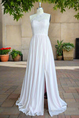 Lace/Chiffon One-Shoulder Floor-Length Bridesmaid Dresses