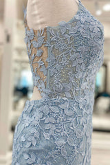 Light Blue Lace Homecoming Dress Dinner Dress Evening Short