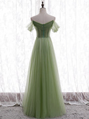 Light Green Beaded Sweetheart Long Party Dresses, Green Formal Dresses Prom Dresses