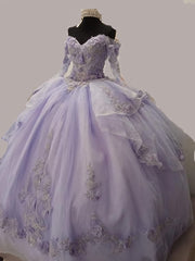 Lilac Princess Ball Gown Quincea篓陆era Dresses Sweet 16 Dresses