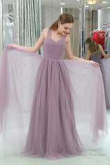 Long Tulle Sweetheart Lavender Sleeveless Lavender Prom Dresses