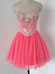 Mini Party Dresses Lace Homecoming Dresses Short Prom Dresses Watermelon Prom Dresses