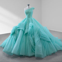 One-Shoulder Sleeveless Ball Gown Court Train Quinceanera Dresses