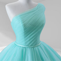 One-Shoulder Sleeveless Ball Gown Court Train Quinceanera Dresses