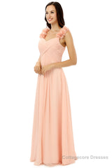 Pink Chiffon Halter Backless With Pleats Bridesmaid Dresses