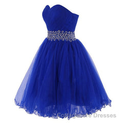 Cheap Homecoing Short Homecoing Sweetheart Royal Blue Homecoing Beading Homecoing Royal Blue Prom Dresses