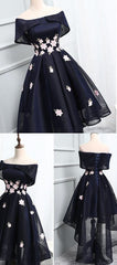 Short Prom Dresses, Black Prom Dresses, Lace Prom Dresses, Black Lace Prom Dresses