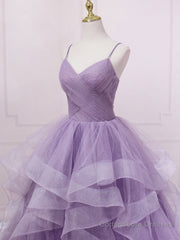 Purple sweetheart neck tulle long prom dress purple tulle forma gown