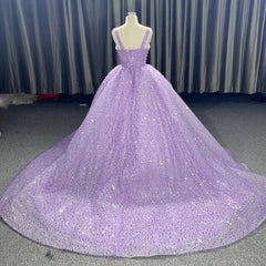 Purple Sweetheart Sequined Evening Party Dresses