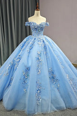 Quinceanera Dresses Elegant Sweetheart Off-the-shoulder Appliques Ball Gown