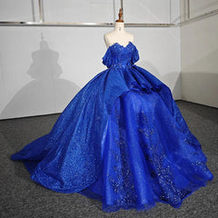 Quinceanera Dresses Gorgeous Sweetheart Ball Gown Cap sleeve Court Train