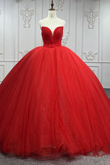 Quinceanera Dresses Simple Red Sweetheart Party Dresses Ruched Sleeveless Prom Dresses Ball Gown