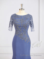 Sheath/Column Bateau Floor-Length Chiffon Mother of the Bride Dresses With Appliques Lace