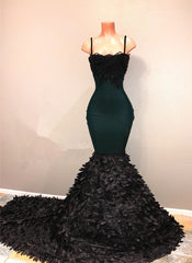 Spaghetti-straps prom Dresses, mermaid evening party gowns on sale