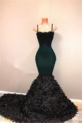 Spaghetti-straps prom Dresses, mermaid evening party gowns on sale