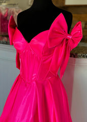 Strapless A-line Long Prom Dress with Bow