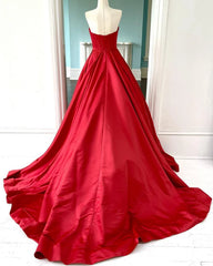 Strapless Red Long Prom Dresses