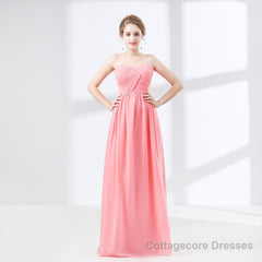 Sweetheart Chiffon A Line Bridesmaids Dresses