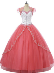 Sweetheart Open Back Crystal Beading Applique Sequins Ball Gown Quinceanera Dresses