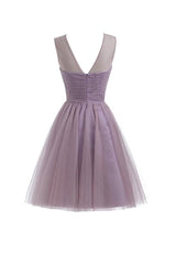 Sweetheart Tulle Homecoming Dresses A Line Scoop Short Prom Dress